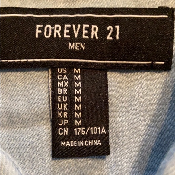 Ripped designed jean button down. - Picture 2 of 3